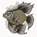 fish scales tattoo design idea