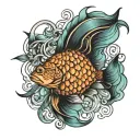 fish scales tattoo design idea