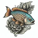 fish scales tattoo design idea