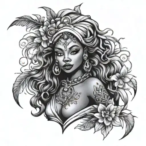 Oshun tattoo design idea