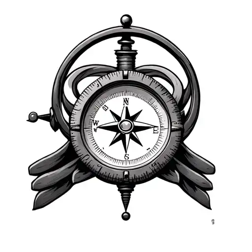 Hunting Compass tattoo design idea