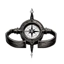 Hunting Compass tattoo design idea