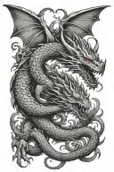 hydra dragon tattoo design idea