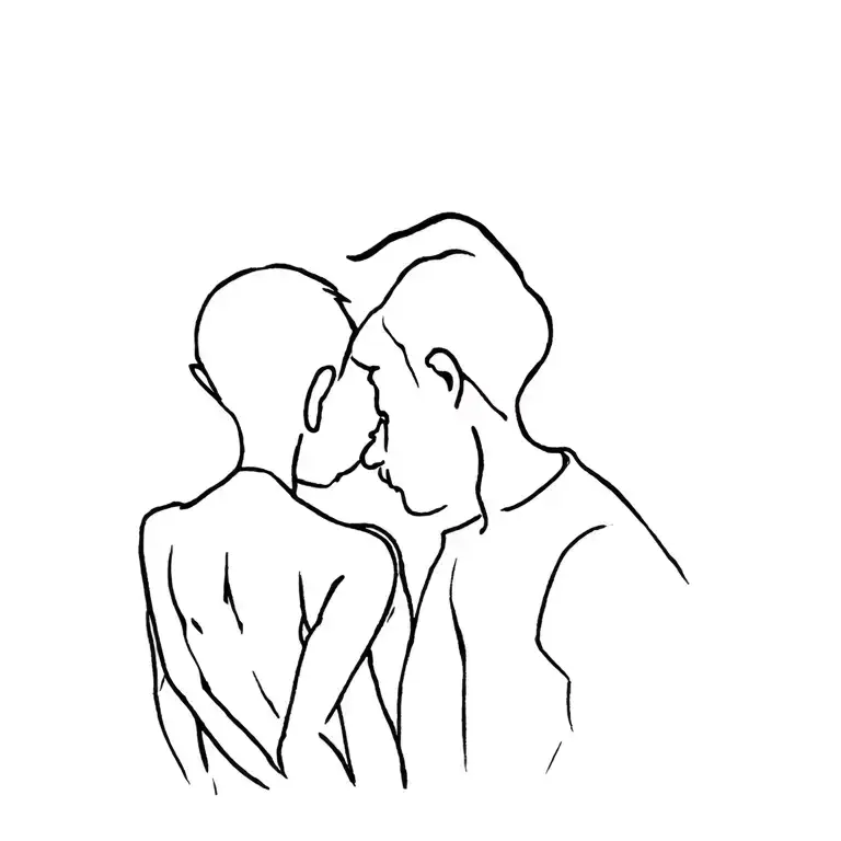 dad and son tattoo design idea