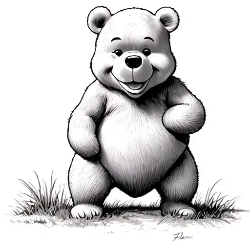Pooh Bear tattoo design idea