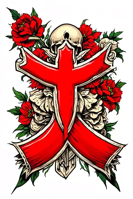 Red cross tattoo tattoo design idea