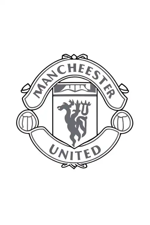 Manchester United logo tattoo design idea