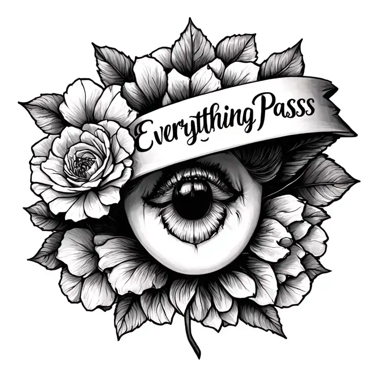Everything Passes tattoo design idea