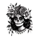 Mexican Catrina tattoo design idea