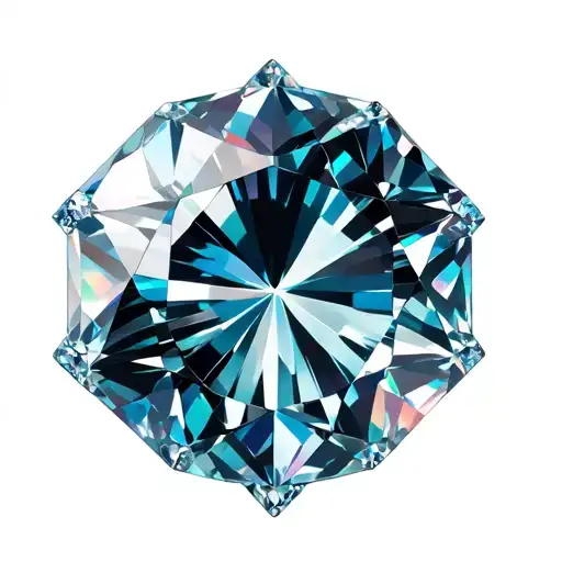 Diamond gemstone tattoo design idea