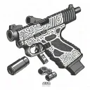 glock 17 gen 5 tattoo design idea