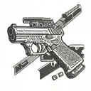 glock 17 gen 5 tattoo design idea