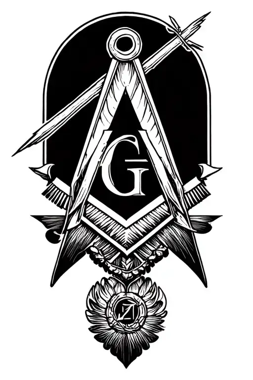 masonic symbol tattoo design idea