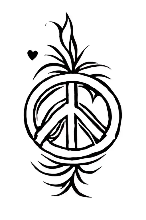 peace love and prosperity tattoo design idea