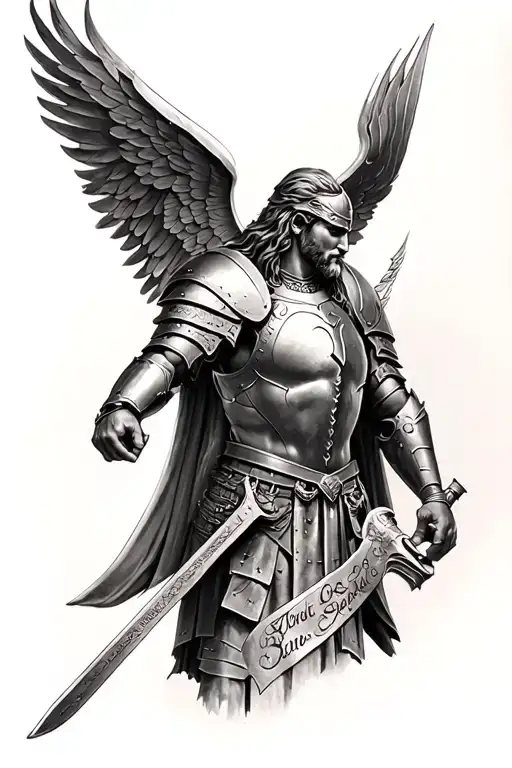 Full Armor Of God tattoo design idea