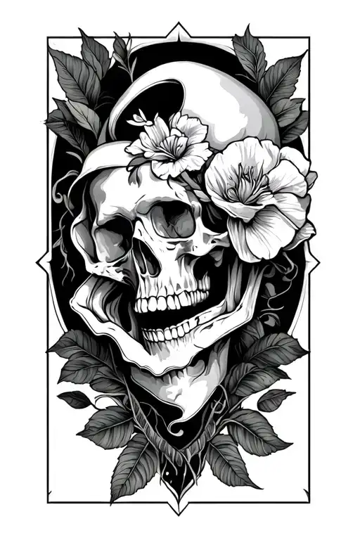 fore arms tatto with psydelic vintage surrealistic tattoo design idea