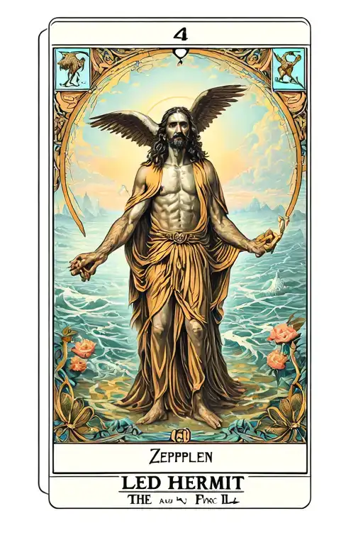 led zeppelin the hermit tarot card tattoo design idea