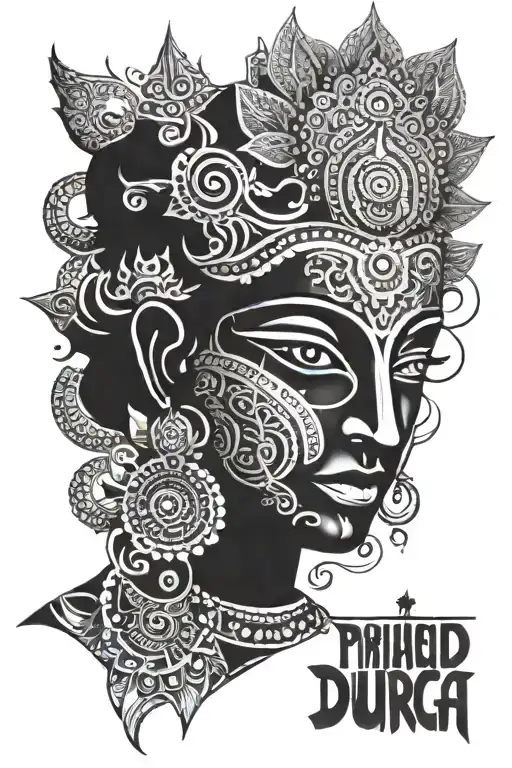 PRAHALAD DURGA tattoo design idea