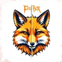 "Fox Box" separated by a fox head. tattoo design idea
