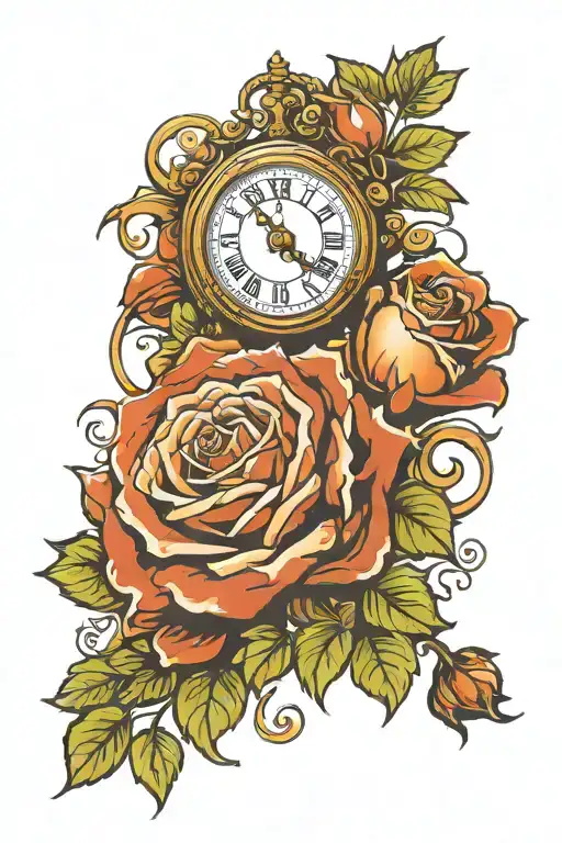 roses nic 11/13/2004 roman numerals tattoo design idea