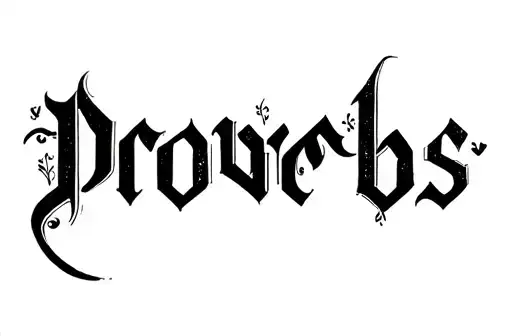 “Proverbs” tattoo design idea