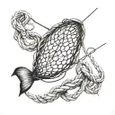 Fishing Net tattoo design idea