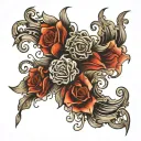 Shading filling tattoo design idea