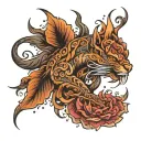 Shading filling tattoo design idea