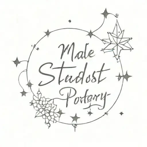the phrase "made of stardust and poetry" tattoo design tattoo design idea