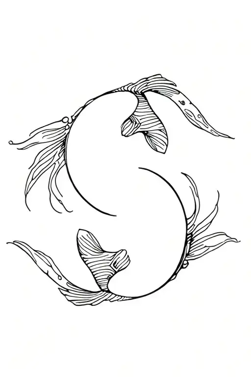 koi fish yin yang tattoo design idea