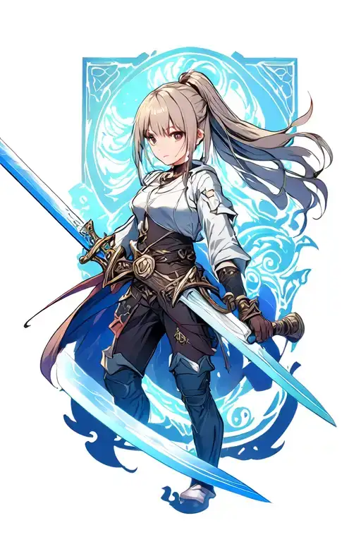 sword art online gaming tattoo design idea