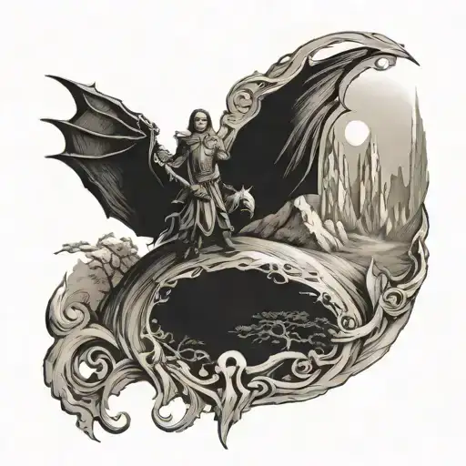 middle earth tolkien tattoo design idea