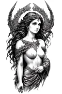 Artemis goddess tattoo design idea