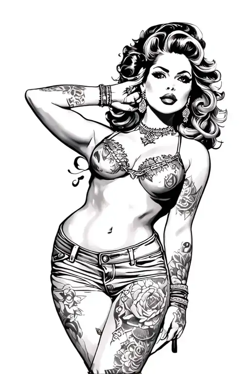 pin ups each tattoo design idea