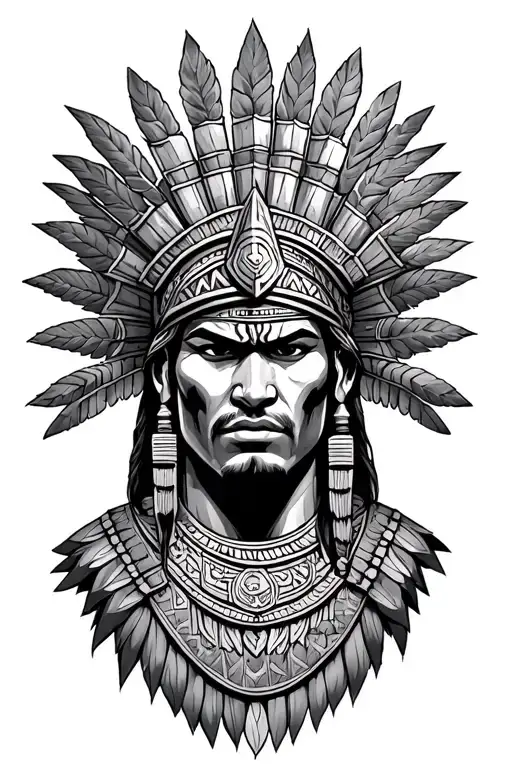 aztec warrior tattoo design idea