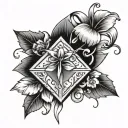 present tattoo design idea