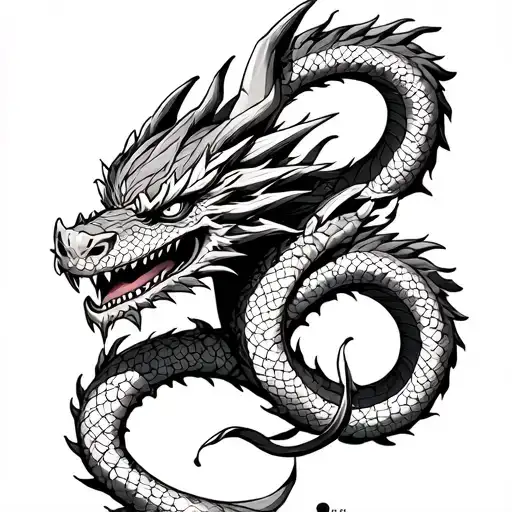 shenron dragon ball z tattoo design idea