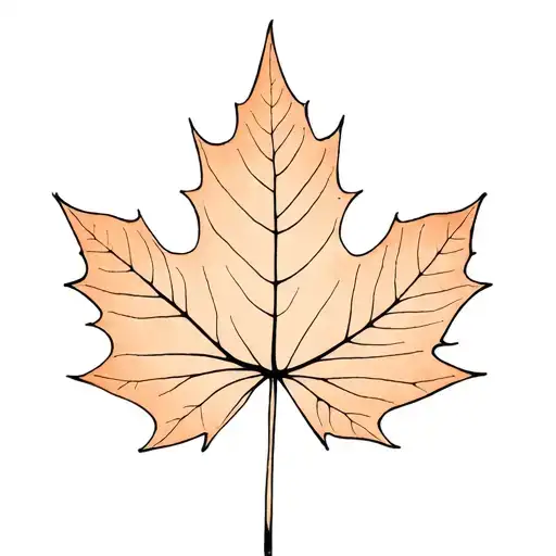 maple leaf tattoo design idea