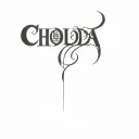 CHOLA LETTERS tattoo design idea