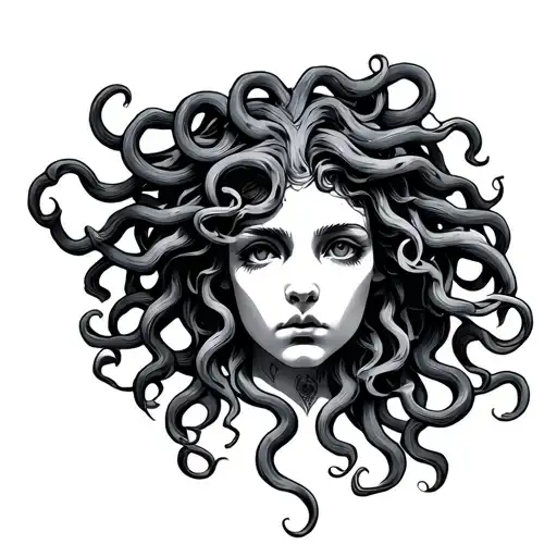 medusa head tattoo design idea