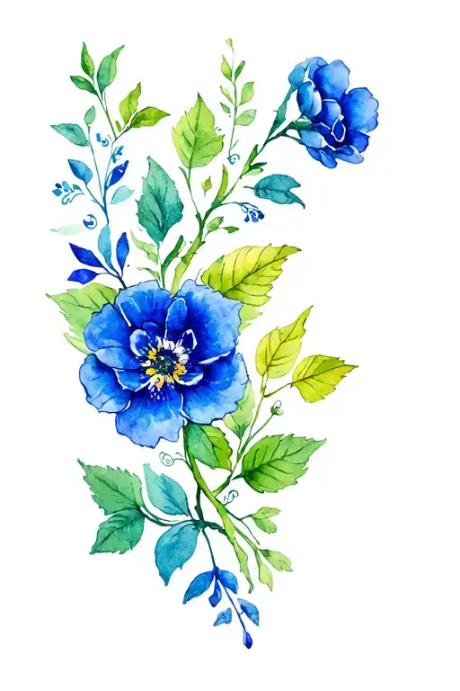 vine wrap tatoo for the forearm featuring the birth flowers of August, May, June, December and October tattoo design idea