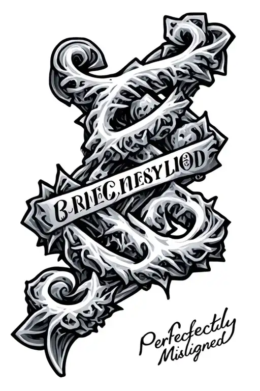 "Perfectly Misaligned" sleep token symbol incorporated tattoo design idea