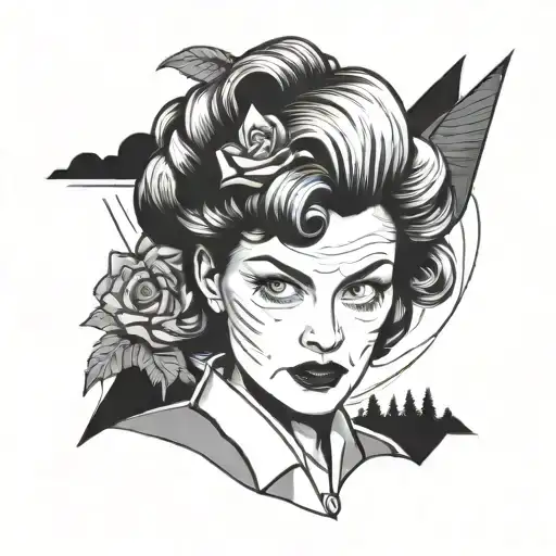 judy from twin peaks tattoo design idea