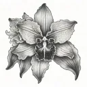 Cattleya Orchid tattoo design idea