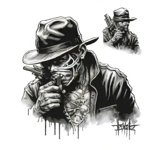 gangsta urban tattoo design idea
