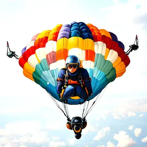 skydive freefall tattoo design idea