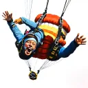 skydive freefall tattoo design idea