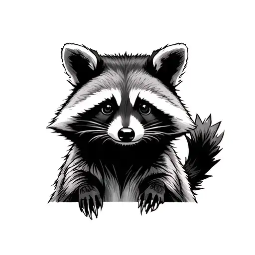 Tactical Racoon tattoo design idea