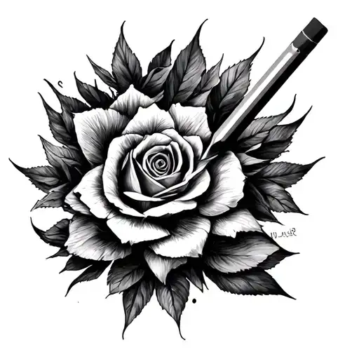 un crayon sketch style tattoo tattoo design idea