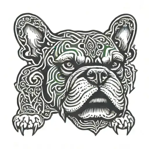 rebel, Celtic, bulldog tattoo design idea